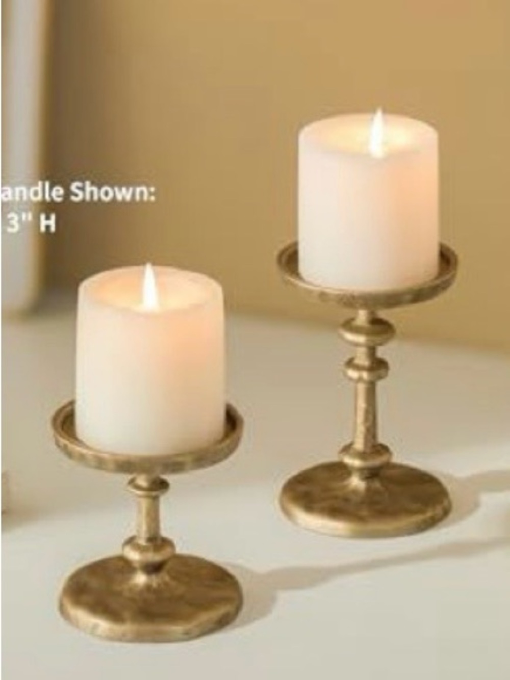 Vintage-Inspired Gold Candlestick. ( candles not included)
